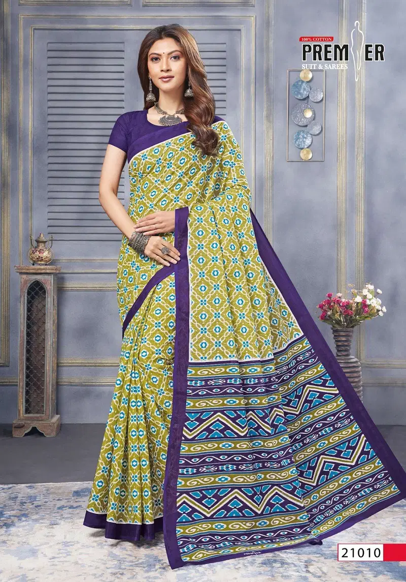 Saravani Vol 21 By Premier Cotton Printed Sarees Wholesale Shop In Surat